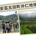 地（知）の拠点　安芸太田町井仁で棚田収穫体験を実施しました。